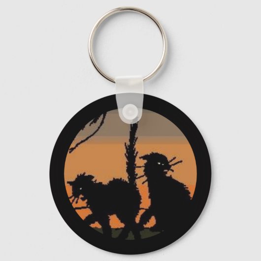 Halloween Black Cats - Sleutelhanger (Voorkant)