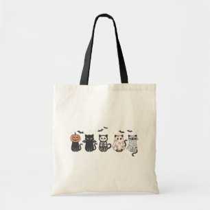 Halloween Black Cats Spooky Schattige Funny Tote Bag