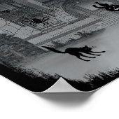 Halloween Black Cats Witches and Bats Poster (Hoek)