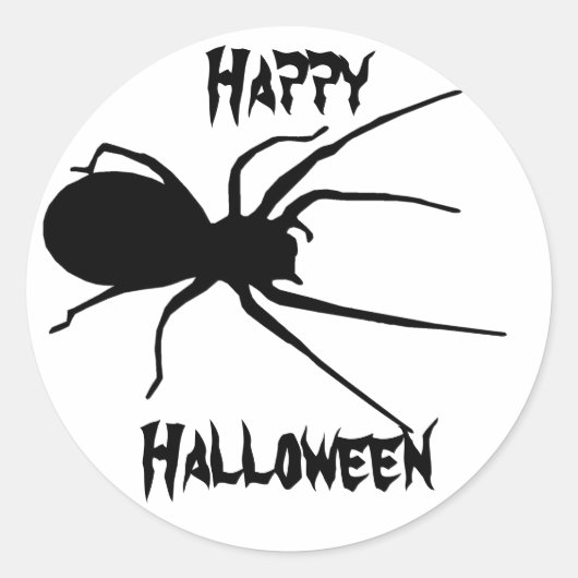 Halloween Black Creepy Spider Stickers (Voorkant)