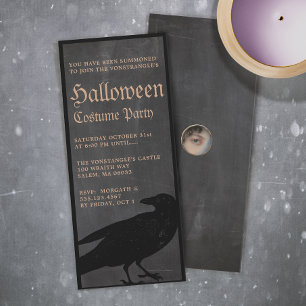 Halloween Black Crow Party Uitnodiging