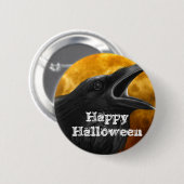 Halloween Black Crow Ronde Button 5,7 Cm (Voorkant /achterkant)