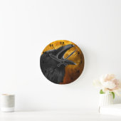 Halloween Black Crow Ronde Klok (Huis)