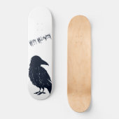 Halloween Black Crow Silhouette Skateboard Deck (Voorkant)