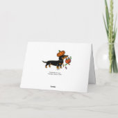 Halloween Black en Tan Smooth Haire Dachshund Kaart (Achterkant)
