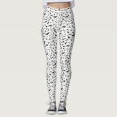 Halloween Black en White Bats Leggings (Voorkant)