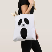 Halloween Black en White Scary Ghost Face Draagtas (Dichtbij)