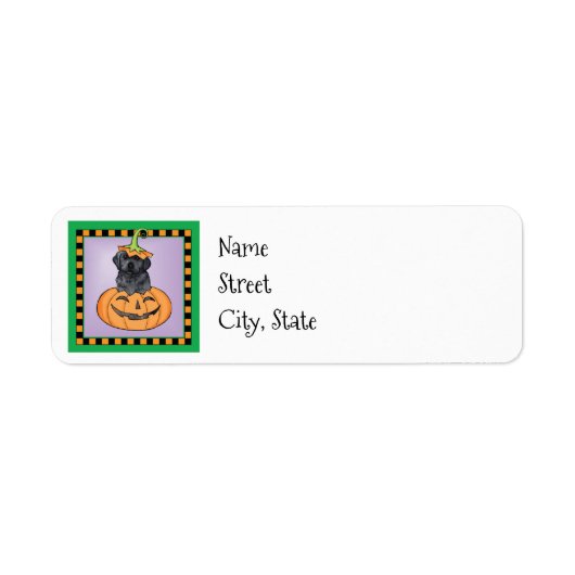 Halloween Black Lab Etiket (Voorkant)