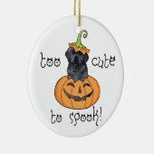 Halloween Black Lab Keramisch Ornament (Rechts)