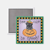 Halloween Black Lab Magneet (Voorkant / Achterkant)