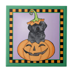 Halloween Black Lab Tegeltje