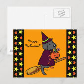 Halloween Black Labrador Cartoon 1 Briefkaart (Voorkant / Achterkant)