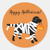 Halloween Black Labrador Mummy Stickers (Voorkant)
