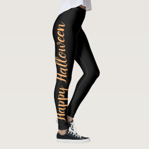 Halloween Black Neon Oranje Stijlvolle Costume Par Leggings