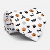 Halloween Black & Orange Fun Cravate (Roulé)