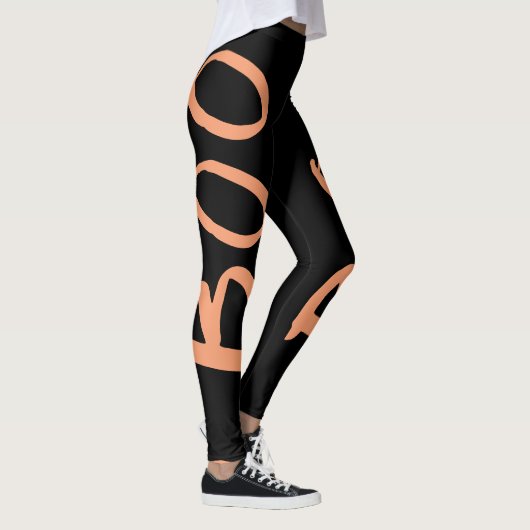 Halloween Black Oranje Boo Leggings (Rechts)