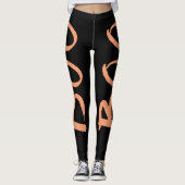 Halloween Black Oranje Boo Leggings (Voorkant)