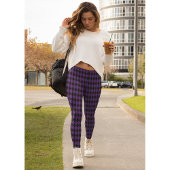 Halloween Black Paars Harlequin Pattern Costuum Leggings