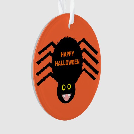 Halloween Black Spider Acrylversiering Ornament (voorkant)