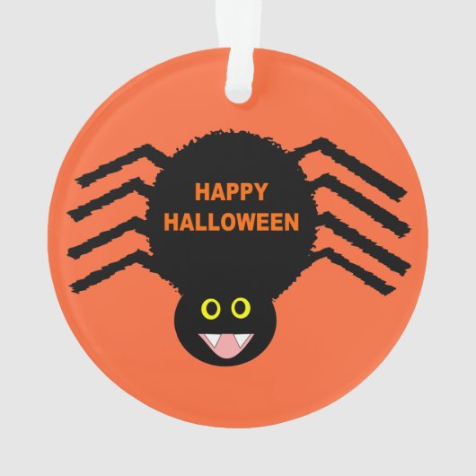 Halloween Black Spider Acrylversiering Ornament (achterkant)