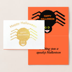 Halloween Black Spider Folie Card Kaarten