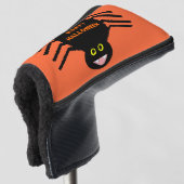 Halloween Black Spider Golf Putter Hoesje Golfheadcover (3/4 voorkant)