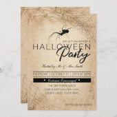 Halloween Black Spider Kaart (Voorkant / Achterkant)