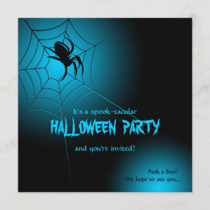 Halloween Black Spider op internet Kaart