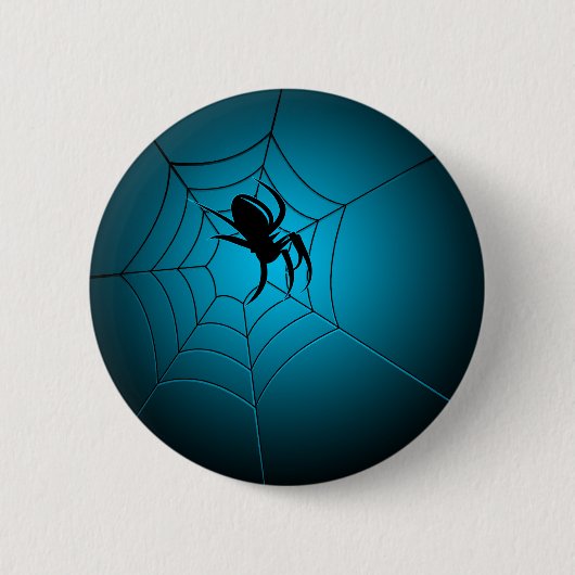 Halloween Black Spider op internet Ronde Button 5,7 Cm (Voorkant)