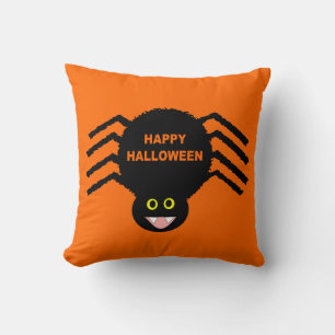 Halloween Black Spider Pillow Kussen