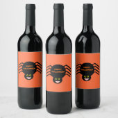 Halloween Black Spider Vin Bottes Étiquettes (Bouteilles)