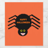 Halloween Black Spider Vin Bottes Étiquettes (Étiquettes simples)