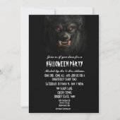 Halloween Black Spooky Weerwolf Gothic Party Kaart (Voorkant)