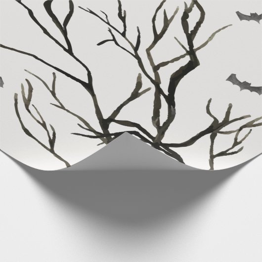 Halloween Black Tree Cadeaupapier (Hoek)
