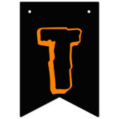 Halloween Black Trick or Treat Scary Typography Vlaggetjes (Tweede vlag)