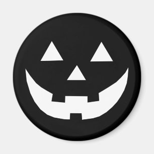 Halloween black white Jack o lantern spooky decor Magneet