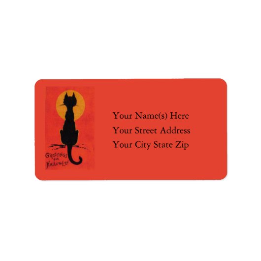 Halloween Blackest of Cats  Etiket (Voorkant)