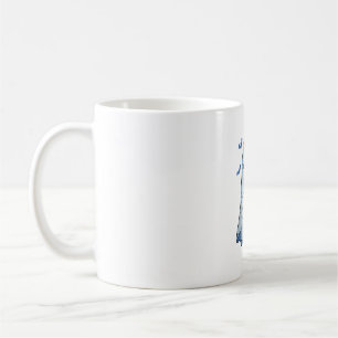 Halloween Blauwe Denim Spook en Kat Koffiemok