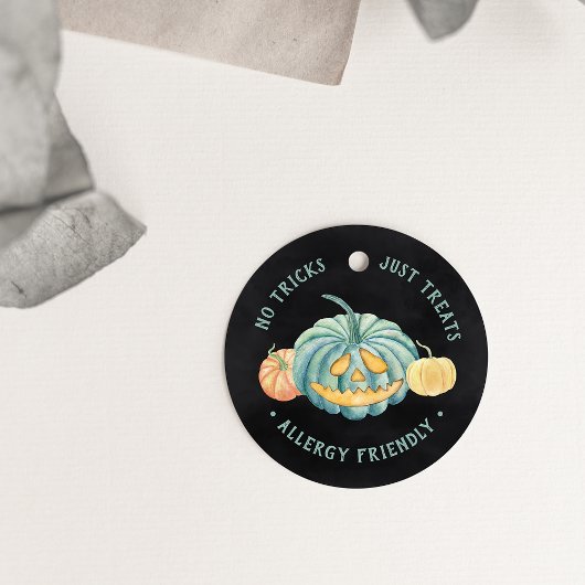 Halloween Blauwgroen pompoen Allergy-vriendelijke Bedankjes Labels