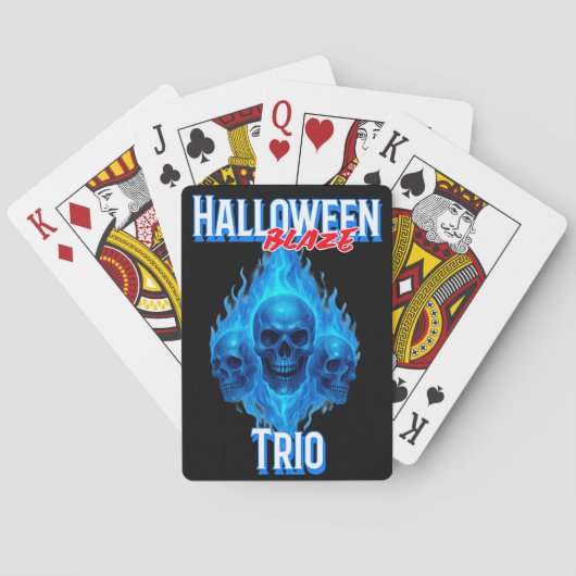 Halloween Blaze Trio Speelkaarten (Achterkant)