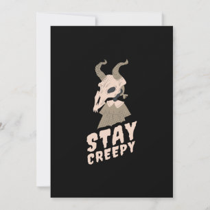 Halloween Blijf Creepy Goat Gift Save The Date