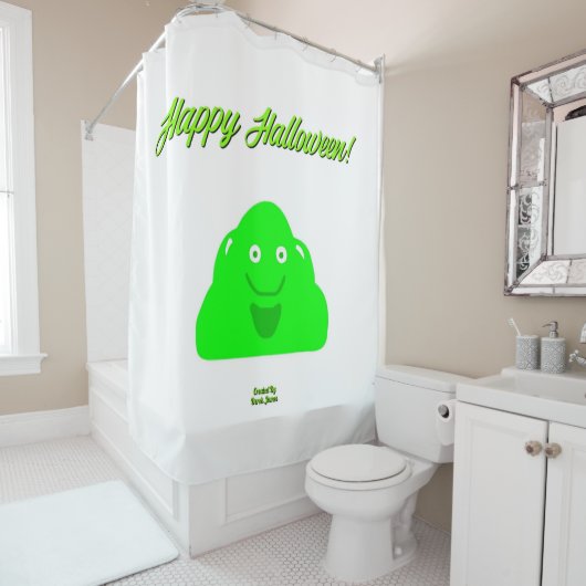 Halloween Blob douchegordijn (In situ)