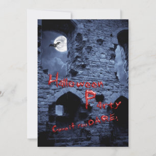 Halloween block party-uitnodiging kaart