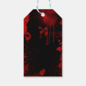Halloween Bloed Spletters Kostuum Party Gothic Cadeaulabel (Achterkant)