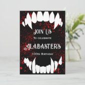 Halloween Bloed Vampier Verjaardag Uitnodigingen (Staand voorkant)