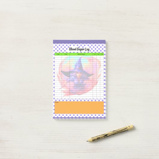 Halloween bloedsuiker log post-it® notes (Op bureau)