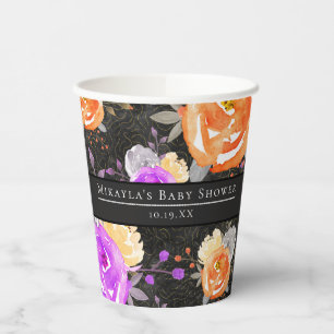 Halloween Bloemen Baby shower Papieren Bekers