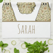 Halloween Bloemen Ghost Hand Theedoek (Gevouwen)