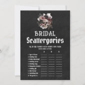 Halloween Bloemen Schedel Bruids Scattergories Gam Kaart (Voorkant)