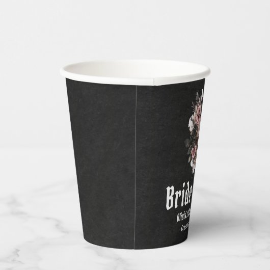 Halloween Bloemenschedel Bruid of Sterf Bruidsmeis Papieren Bekers (Rechts)